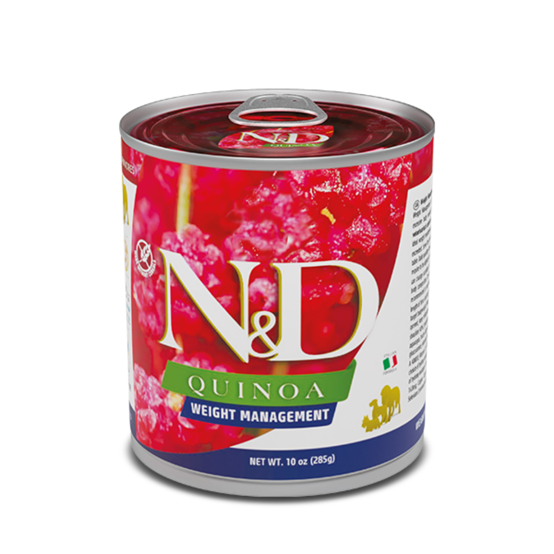 LATAS FARMINA ND QUINOA PERRO WEIGHT MANAGEMENT COMIDA HUMEDA 6 X 285 G