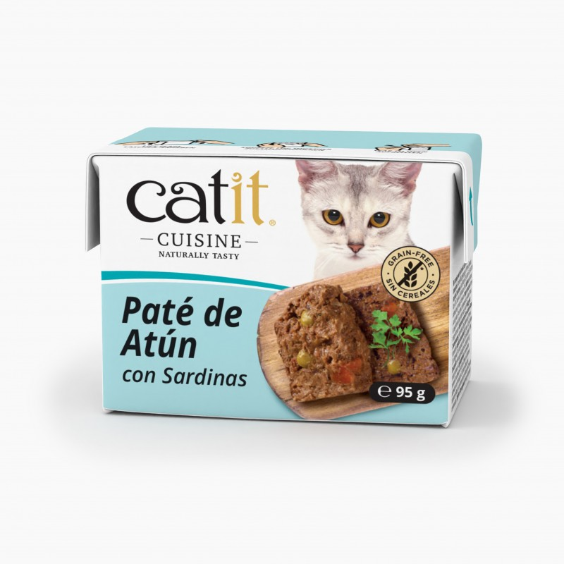 PATE CATIT CUISINE PARA GATOS ATUN Y SARDINAS 12 X 95 G