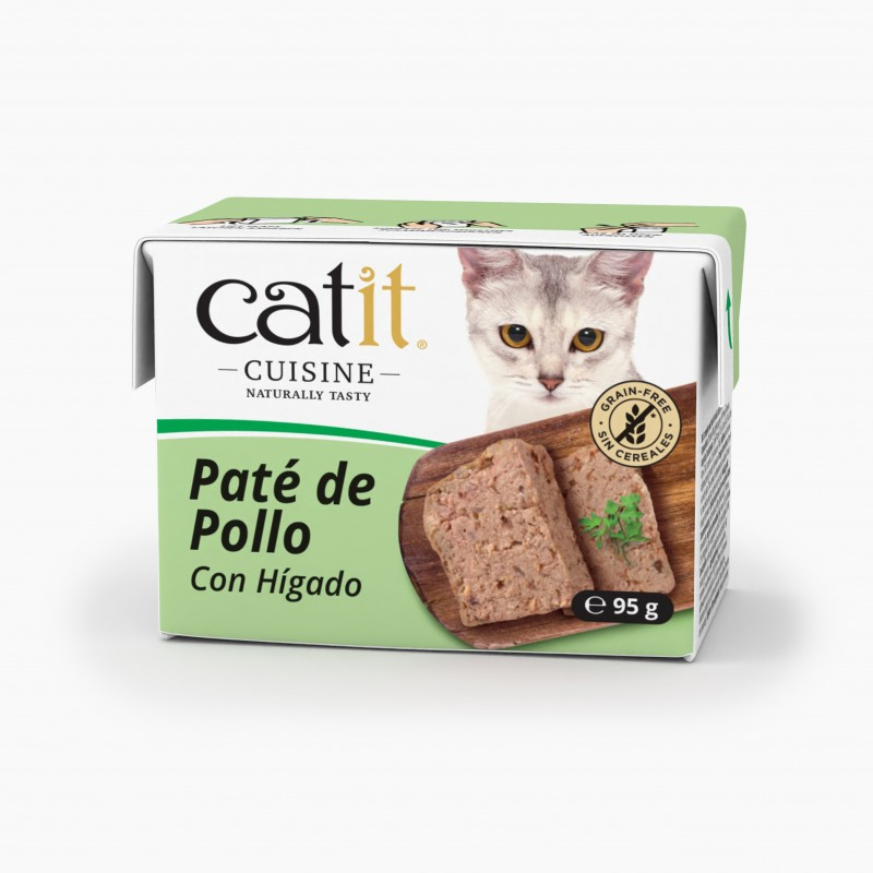 PATE CATIT CUISINE PARA GATOS POLLO CON HIGADO 12 X 95 G