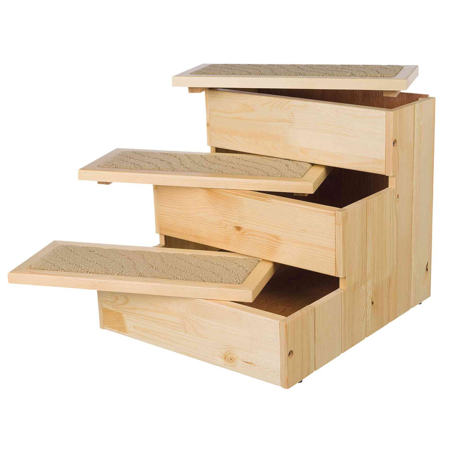 ESCALERA DE MADERA PARA PERROS Y GATOS
