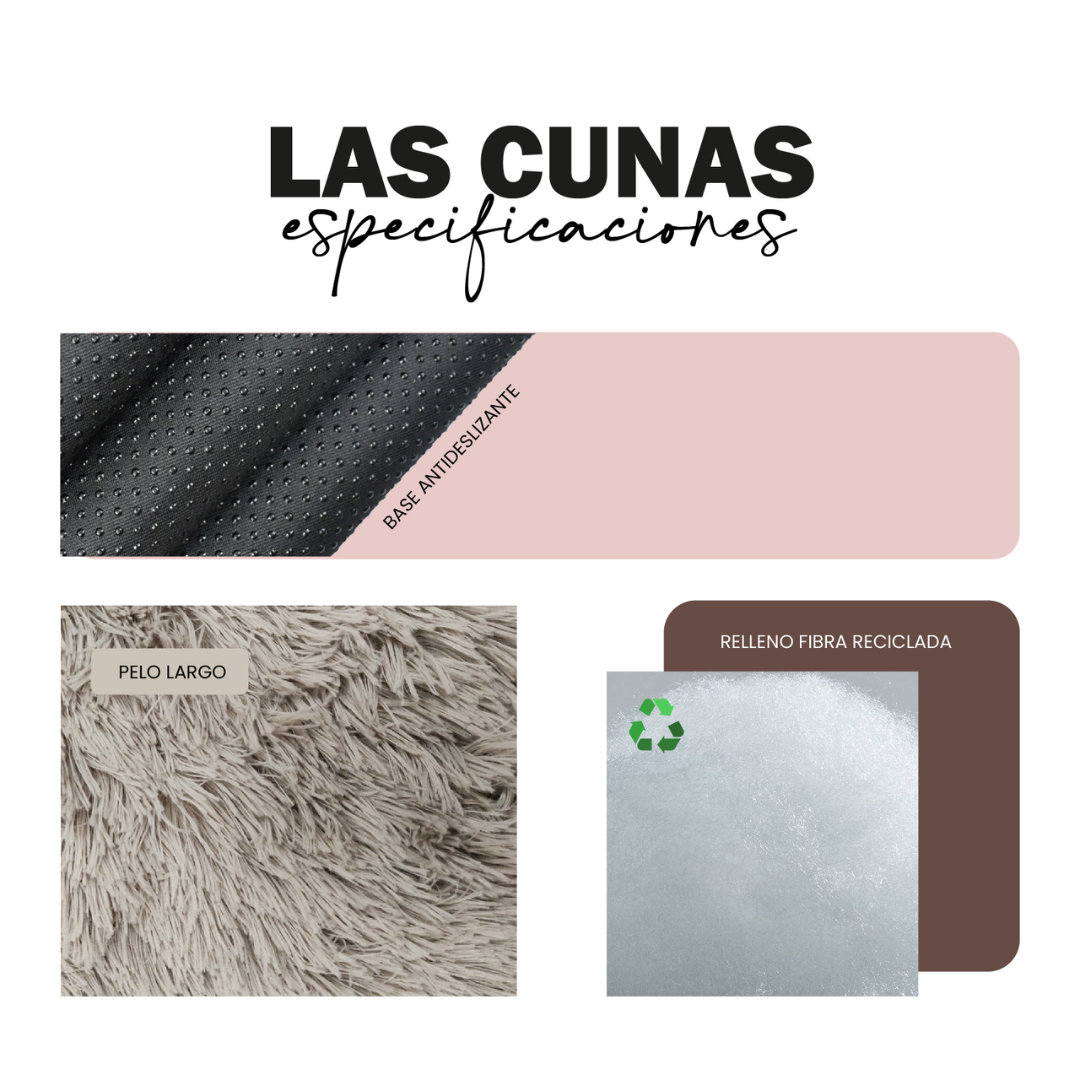 CAMA PERROS ANTIESTRES PILE GRIS YAGU 50X50 CM