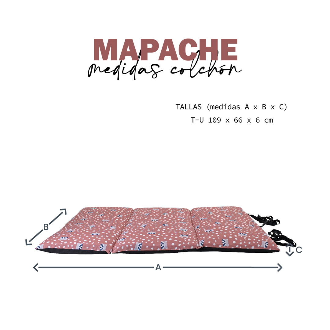 COLCHON VIAJE PARA PERROS MAPACHE