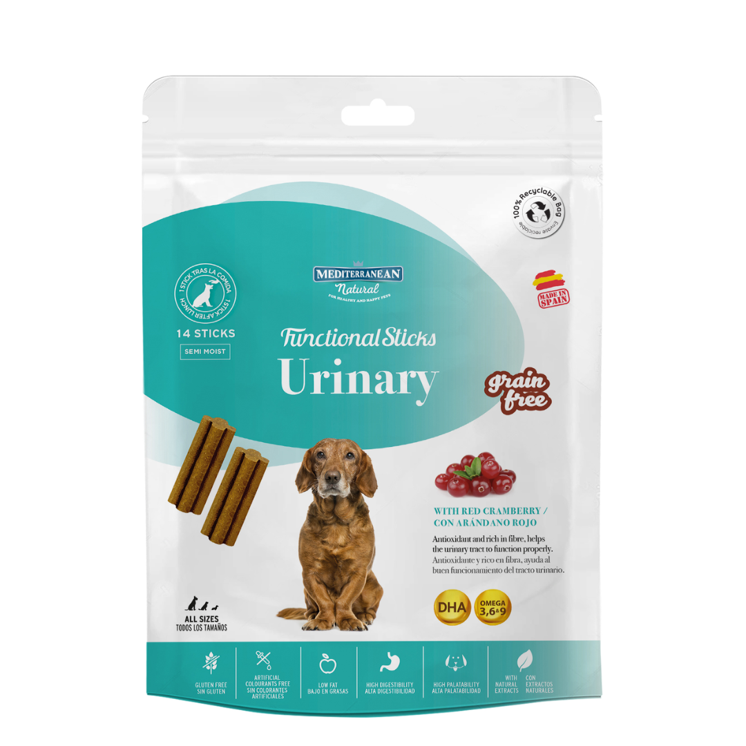 SNACKS PARA PERROS SIN CEREALES URINARY MEDITERRANEAN 12 X 110 G