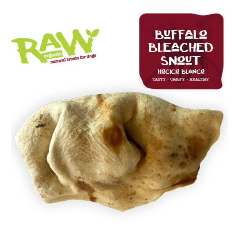 SNACK NATURAL PERROS HOCICOS BLANCOS DE BUFALO FRESH RAW 12 UNIDADES