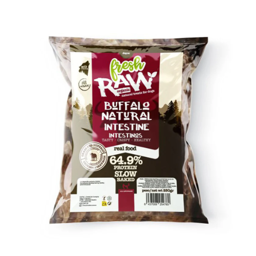 SNACK NATURAL PERROS INTESTINOS DE BUFALO RAW 10 X 250 G