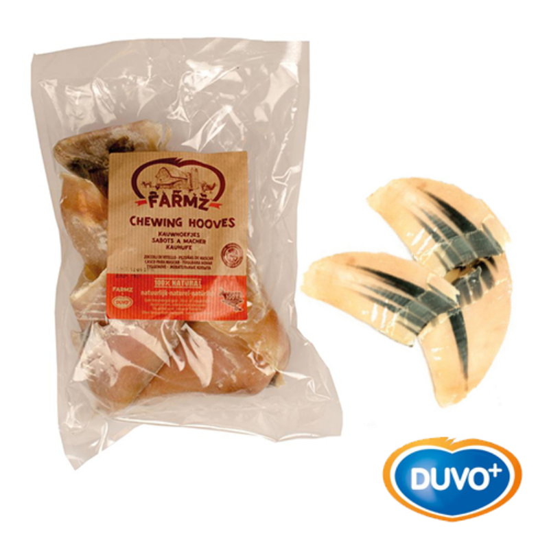 SNACK NATURAL PERROS PEZUÑAS DE VACA DUVO FARMZ 6 UNIDADES
