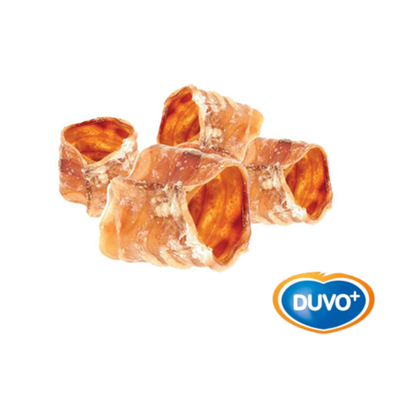 SNACK NATURAL PERROS TRAQUEA DE TERNERA DUVO FARMZ 250 GRAMOS