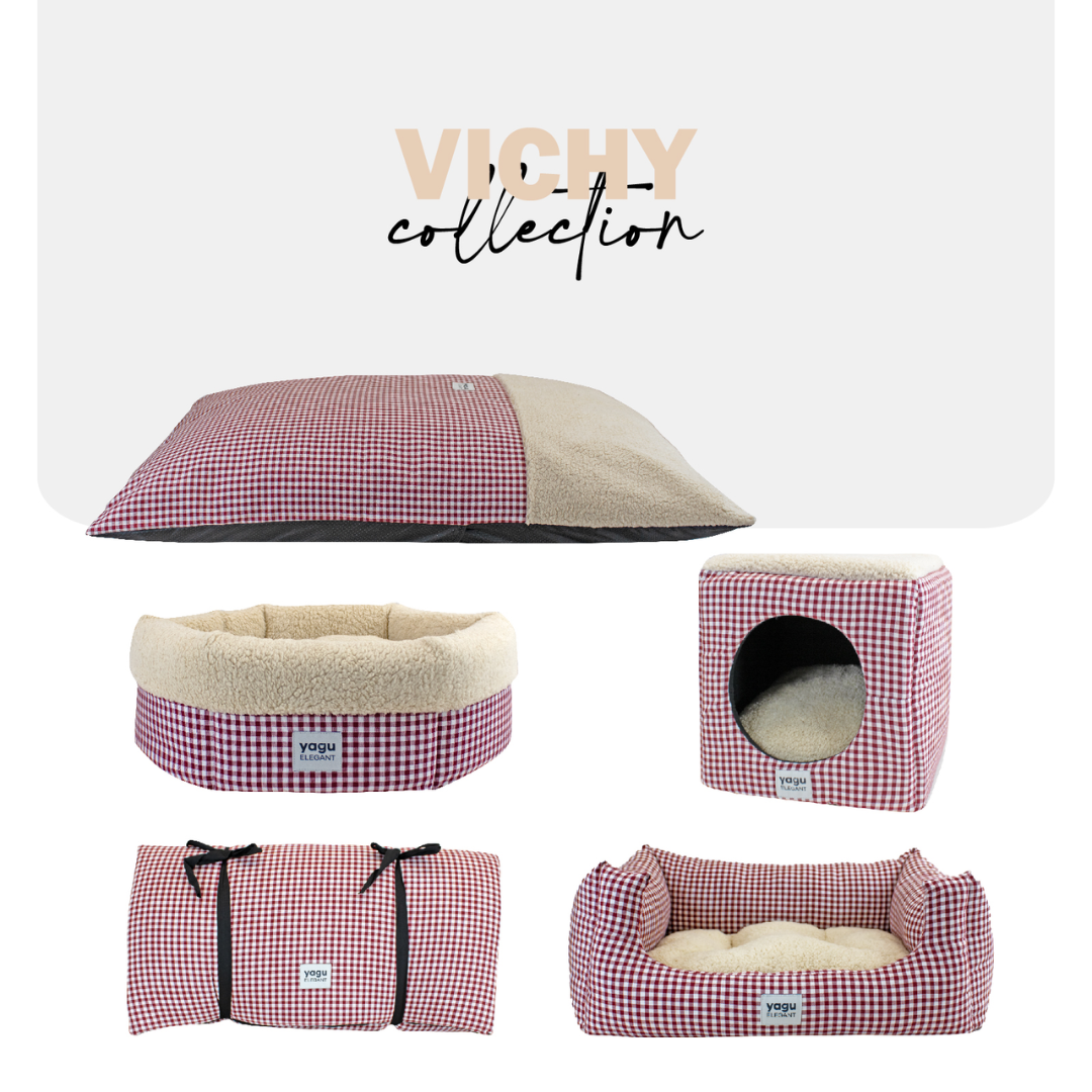 CAMA PERROS CONFORT VICHY GRANATE YAGU