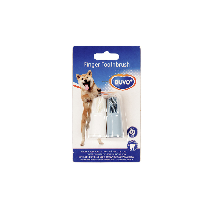 CEPILLO DE DIENTES PERROS DEDAL (2 UNIDADES) DUVO