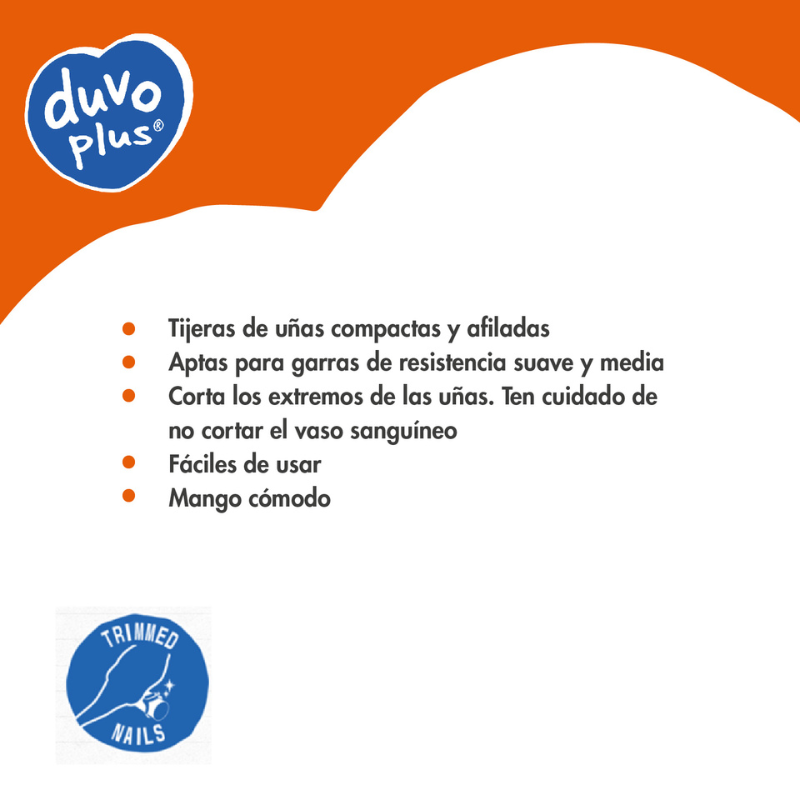 TIJERAS CORTAUÑAS CURVAS PARA PERROS Y GATOS DUVO