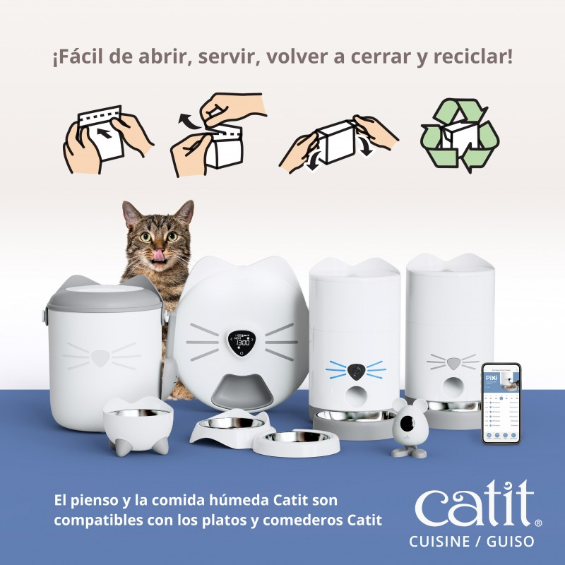 MOUSSE CATIT CUISINE PARA GATOS PESCADO CON ATUN Y SALMON 12 X 90 G