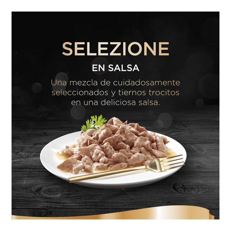 COMIDA HUMEDA GATOS ADULTOS SHEBA SELEZIONE PESCADO EN SALSA 13 X 4 X 85 G