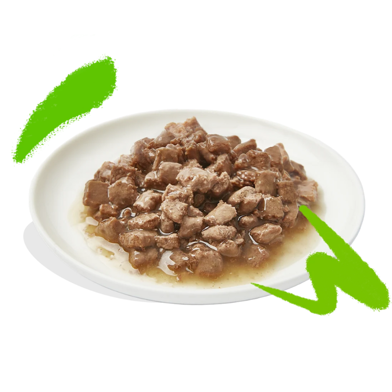 EDGARD COOPER GATOS HUMEDA CORDERO Y POLLO TROCITOS EN SALSA 18 X 85 GR