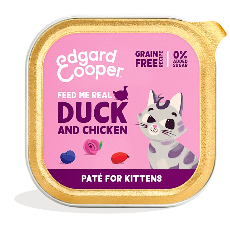 EDGARD COOPER GATOS HUMEDA PATE PATO Y POLLO 16 X 85 GR