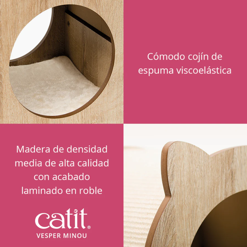 CUEVA REFUGIO RASCADOR GATOS CATIT VESPER MINOU
