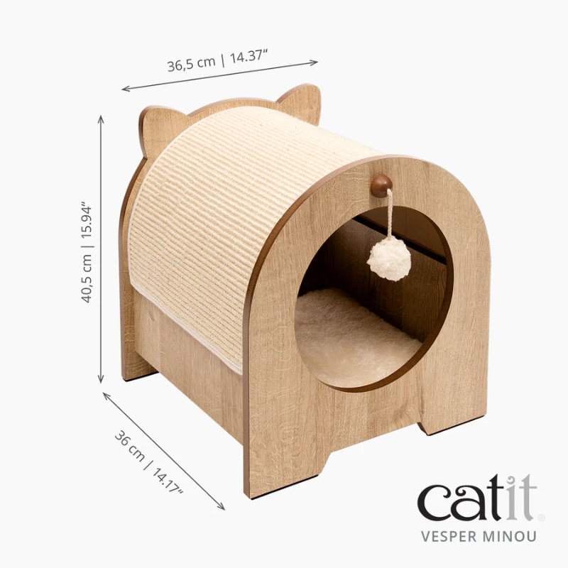 CUEVA REFUGIO RASCADOR GATOS CATIT VESPER MINOU