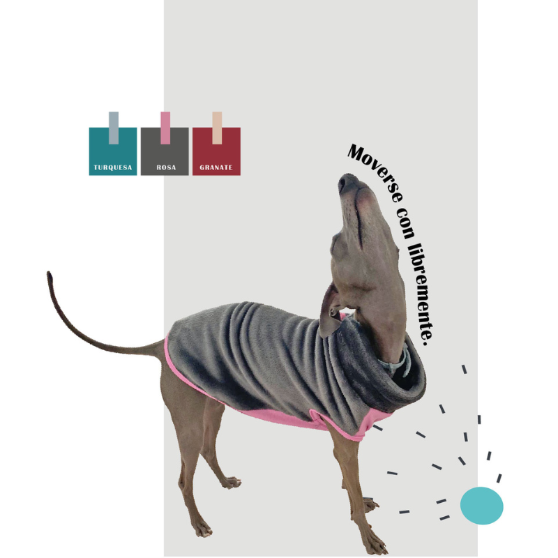 MI&DOG JERSEY POLAR PERROS BICOLOR TURQUESA
