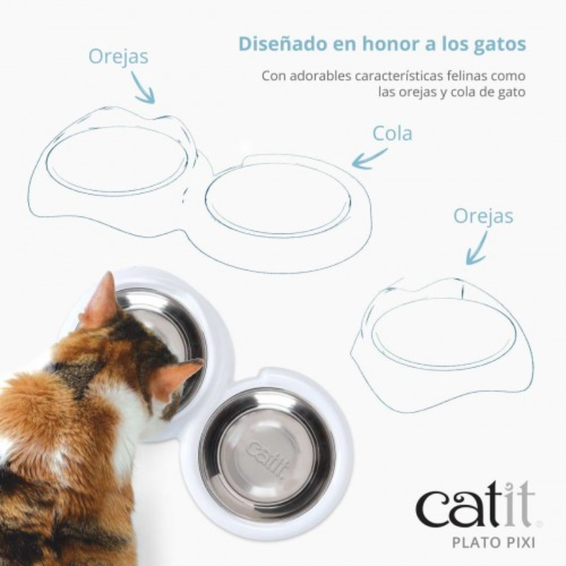 PLATO COMEDERO PARA GATOS CATIT PIXI