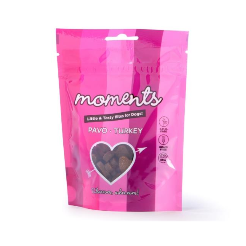 SNACKS MOMENTS PERROS PAVO DINGONATURA 60 GRAMOS