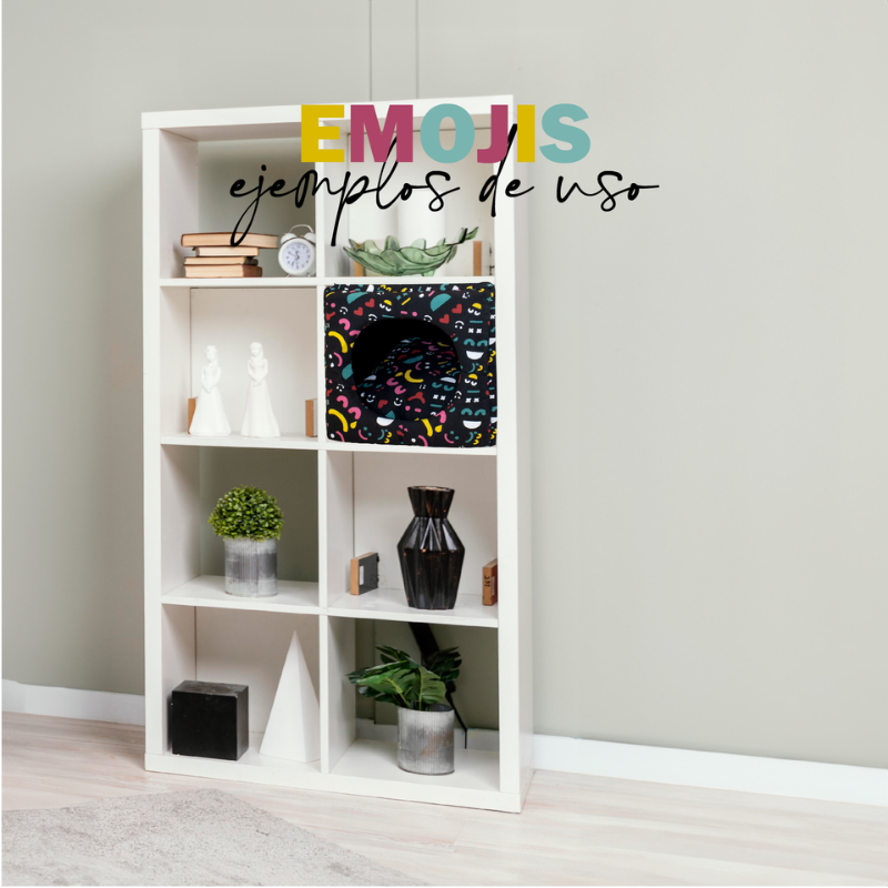 CAMA CUBO CONVERTIBLE PERROS Y GATOS EMOJIS YAGU 33 x 33 x 33 CM