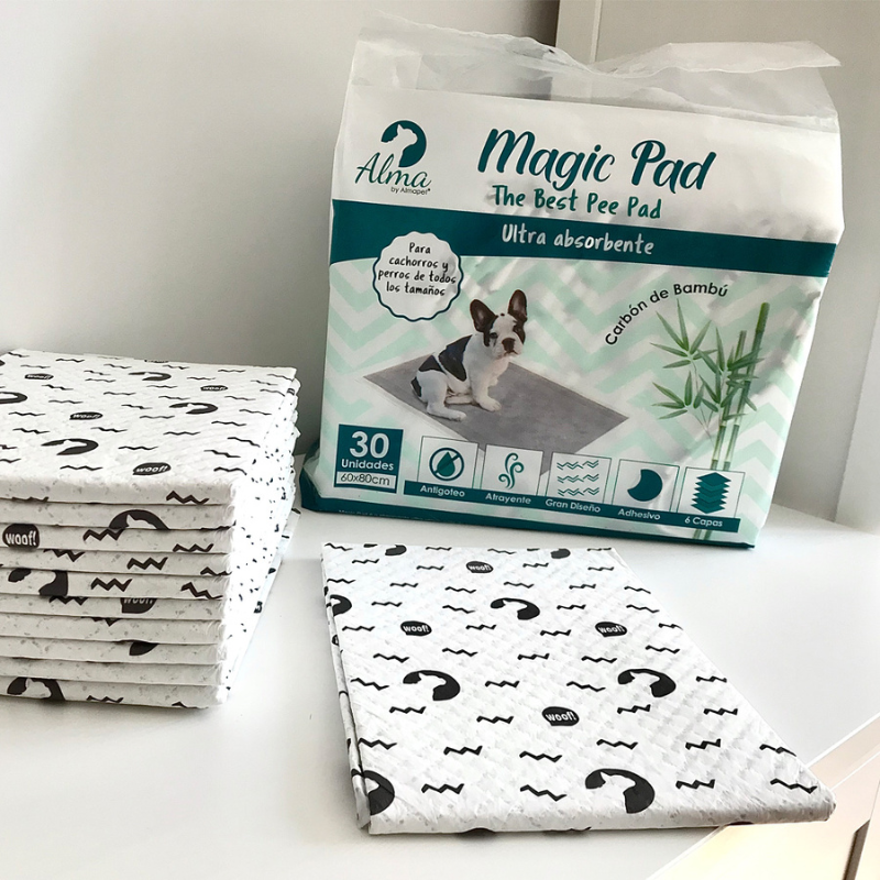 EMPAPADOR PERROS ULTRA ABSORBENTE MAGIC PAD ALMAPET 60x80 CM (30 UNIDADES/BOLSA)