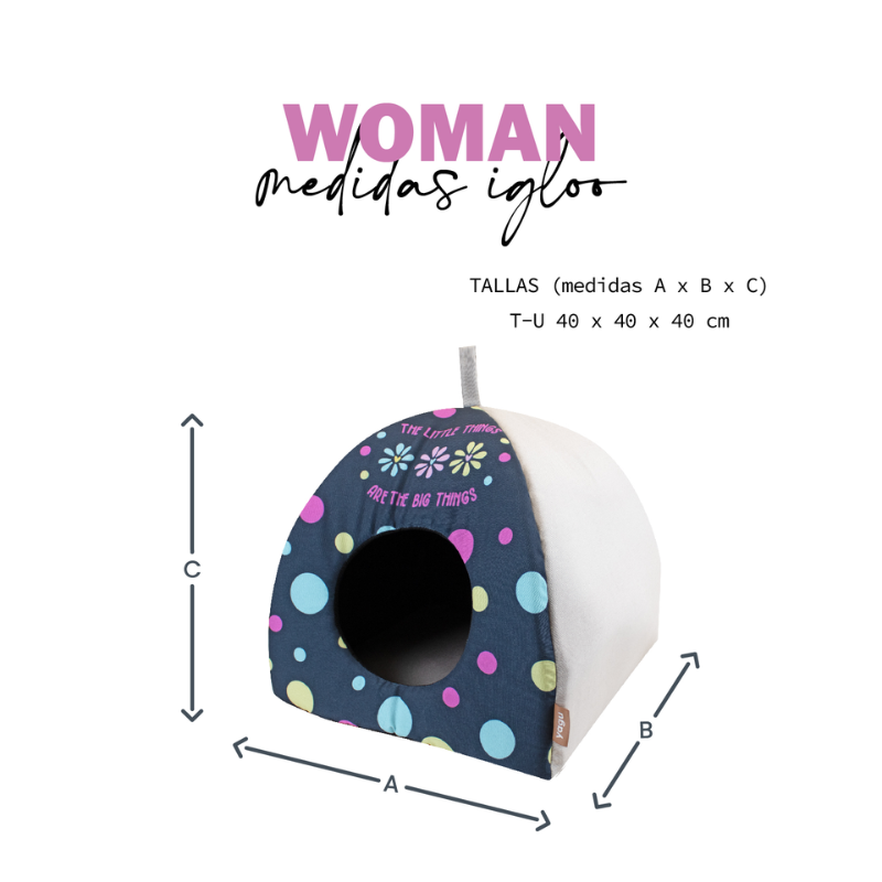 YAGU CUNA IGLU PERROS Y GATOS IZARO WOMAN 40 X 40 X 40 CM