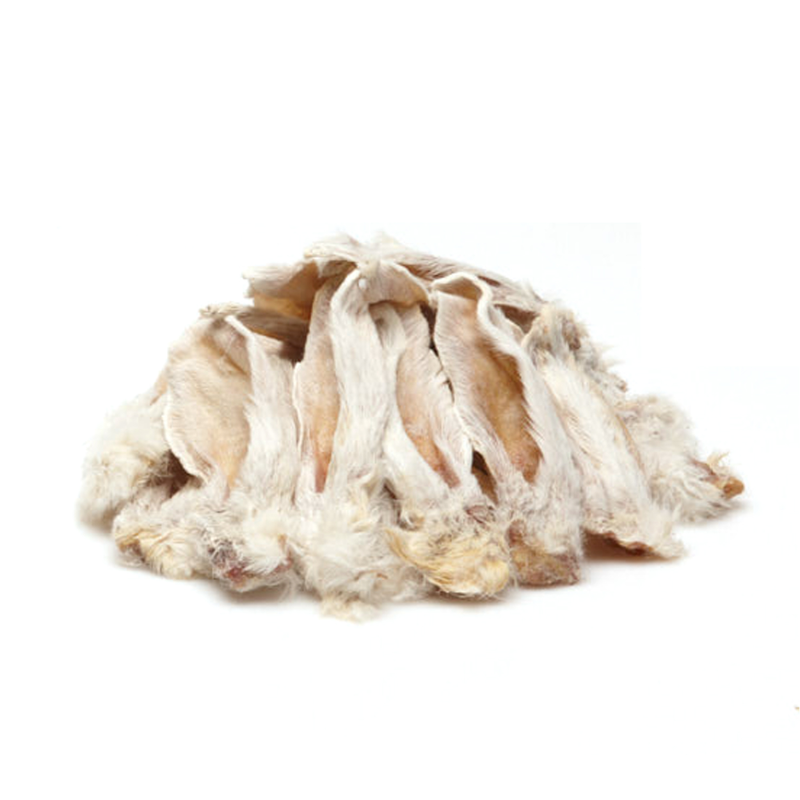 SNACK NATURAL OREJAS DE CONEJO CON PELO PARA PERROS 250 GR