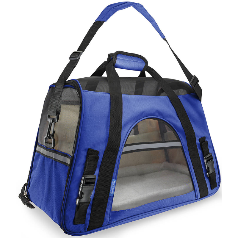 TRANSPORTIN PARA PERROS Y GATOS FLY FREEDOG AZUL 48X25X33 CM