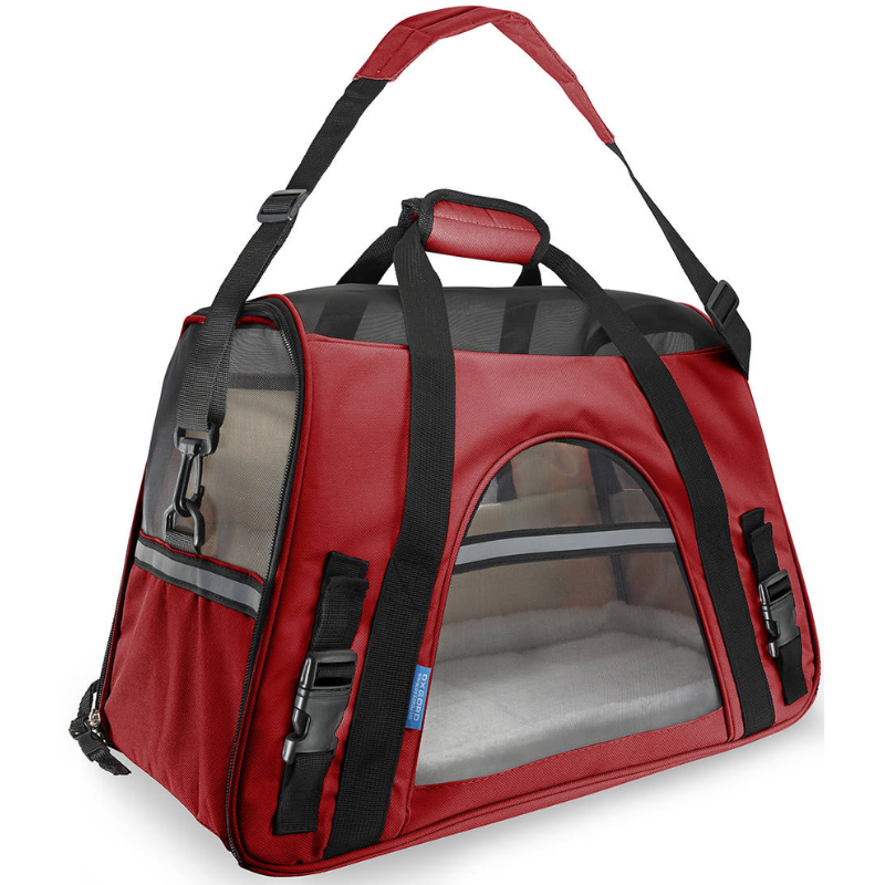 TRANSPORTIN PARA PERROS Y GATOS FLY FREEDOG ROJO 48X25X33 CM