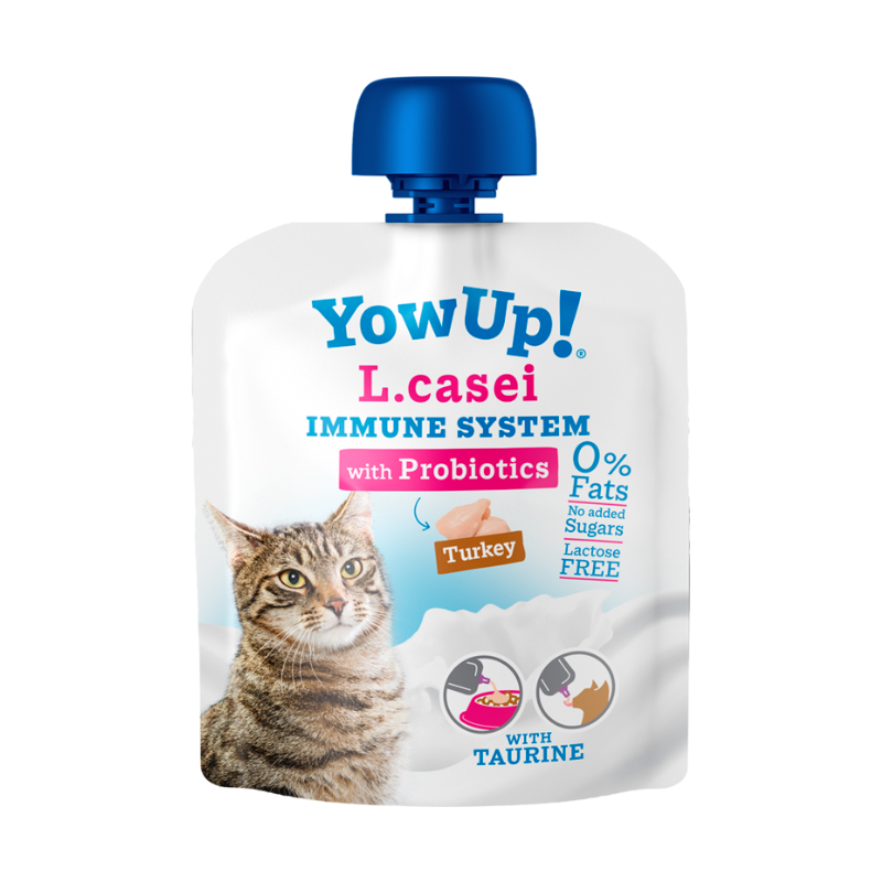 YOW UP POUCH L CASEI PROBIOTICOS PAVO GATOS CAJA DISPLAY 10X85GR
