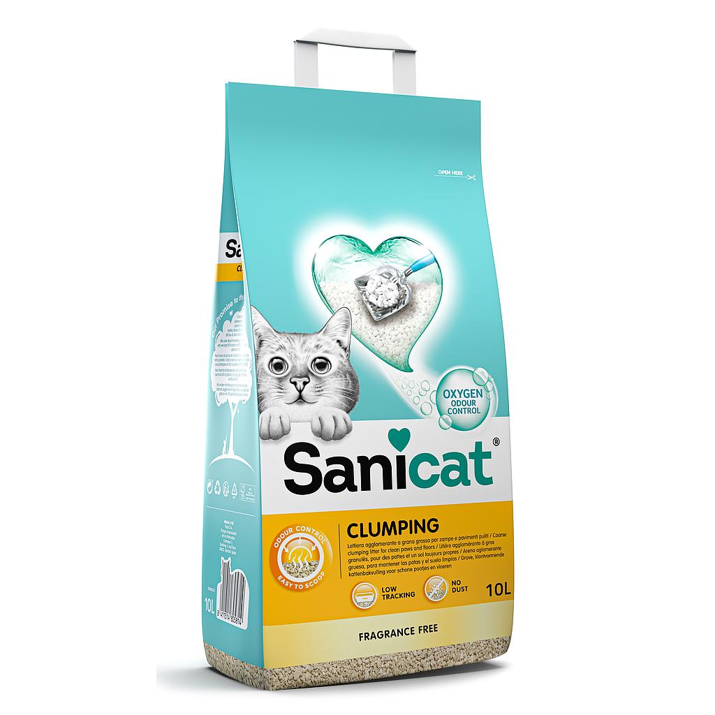 ARENA GATOS BENTONITA AGLOMERANTE SANICAT CLUMPING SIN AROMA 3 X 10 LTS