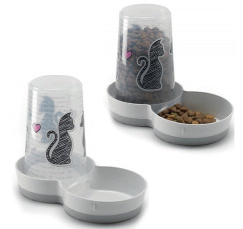 COMEDERO BEBEDERO TASTY LARGE CATS IN LOVE