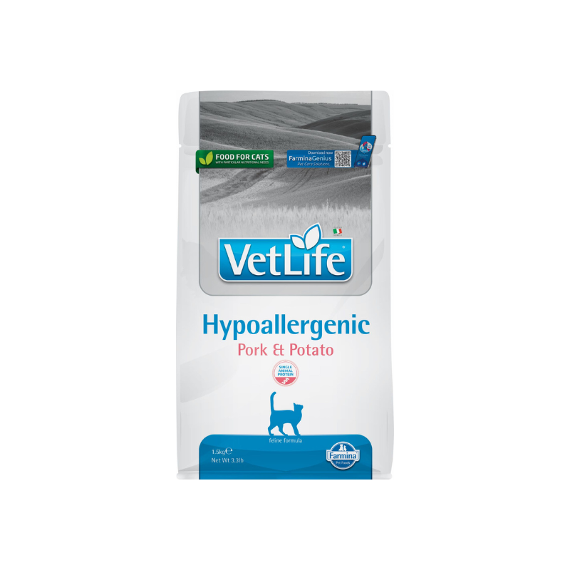 FARMINA VET LIFE GATO HYPOALLERGENIC CERDO ADULT