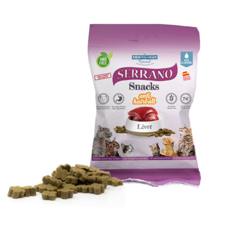 SNACK GATOS FOIE Y ANTI BOLAS DE PELO 50 GR