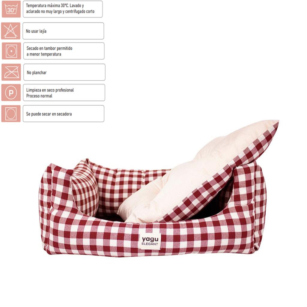 CAMA CONFORT VICHY ROJO