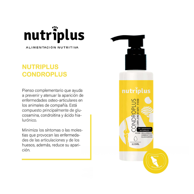 COMPLEMENTO ALIMENTICIO PARA PERROS Y GATOS NUTRIPLUS CONDROPLUS