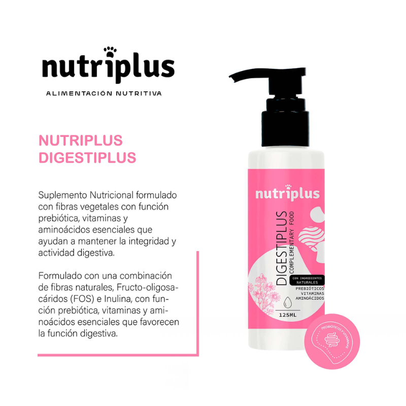COMPLEMENTO ALIMENTICIO PARA PERROS Y GATOS NUTRIPLUS DIGESTIPLUS