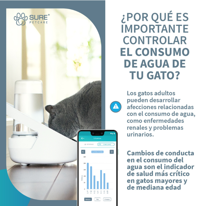SURE PETCARE BEBEDERO INTELIGENTE PARA GATOS FELAQUA CONNECT