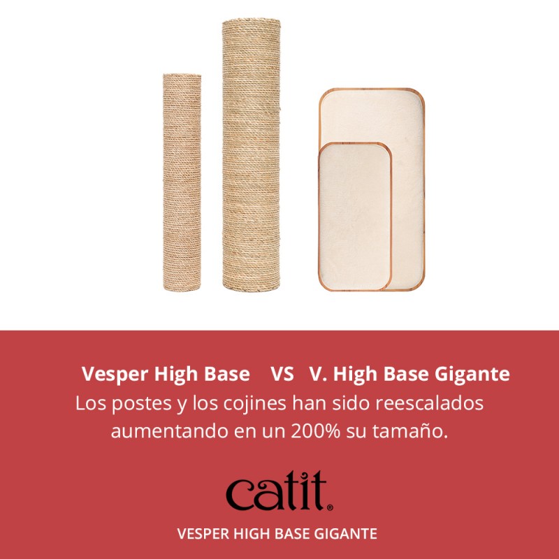 MUEBLE RASCADOR PARA GATOS CATIT VESPER HIGH BASE GIGANTE TORRE