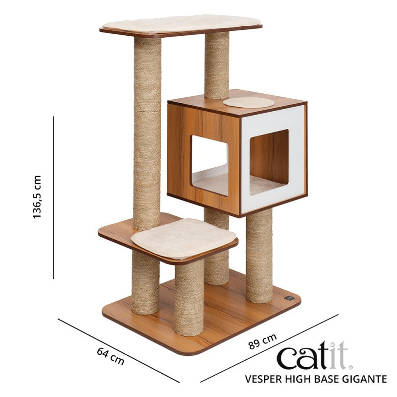 MUEBLE RASCADOR PARA GATOS CATIT VESPER HIGH BASE GIGANTE TORRE
