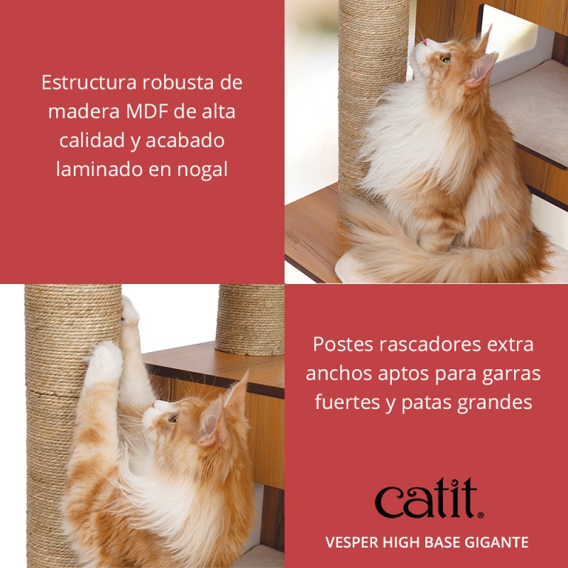 MUEBLE RASCADOR PARA GATOS CATIT VESPER HIGH BASE GIGANTE TORRE