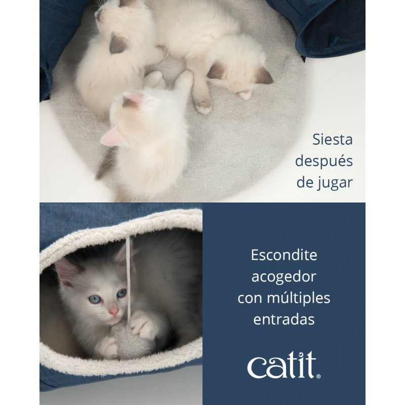 CATIT VESPER TÚNEL CON CAMA GATOS