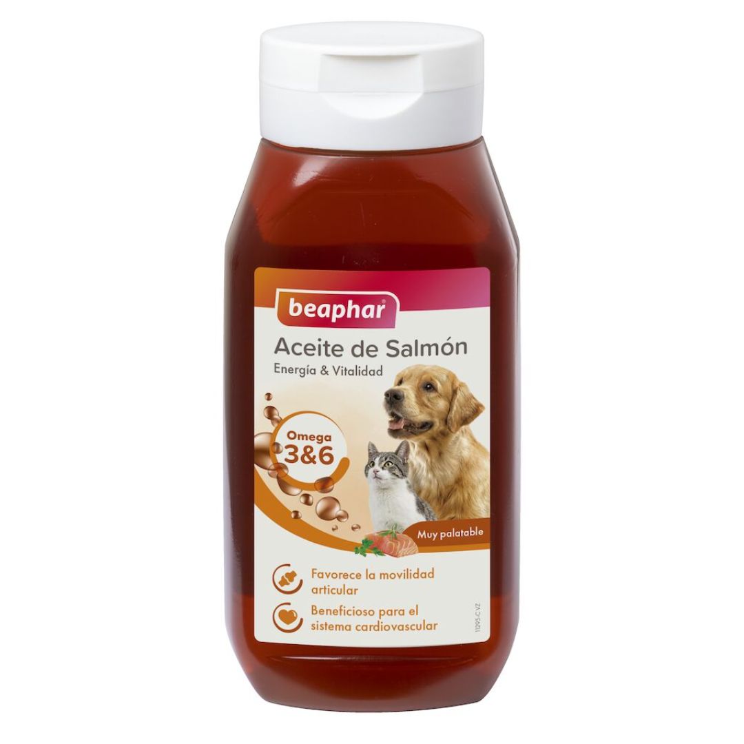 ACEITE DE SALMON BEAPHAR PARA PERROS Y GATOS 425 ML