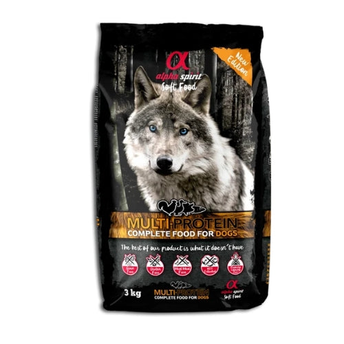 ALPHA SPIRIT PERROS SEMIHUMEDO MULTIPROTEIN 3 KG