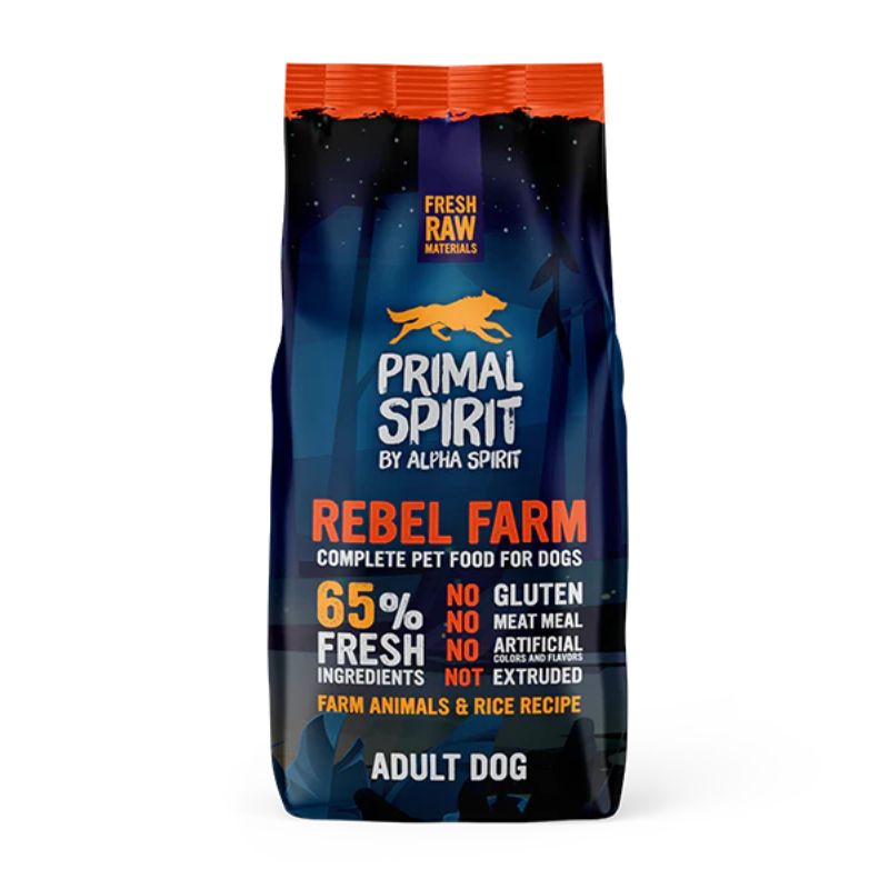 ALPHA SPIRIT PRIMAL SPIRIT PERROS REBEL FARM 12 KG