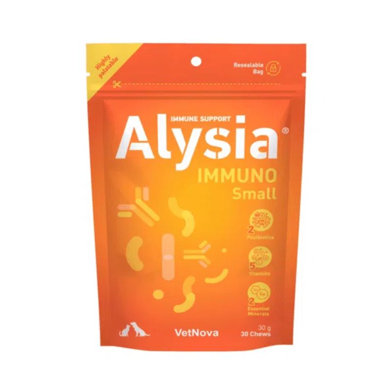 ALYSIA IMMUNO SMALL 30 CHEWS SISTEMA INMUNITARIO PERROS Y GATOS