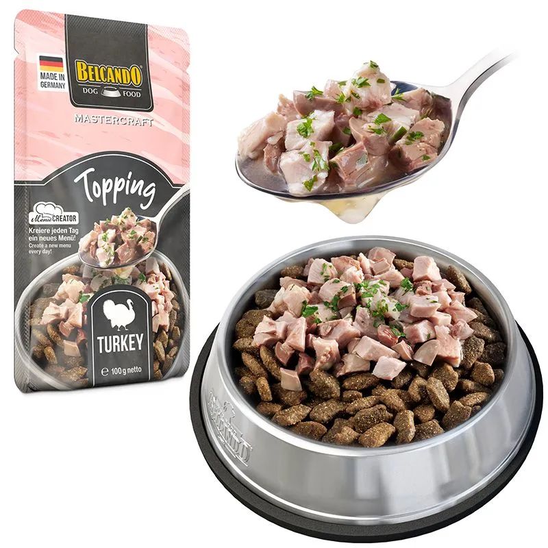 BELCANDO TOPPING PERROS PAVO 12 X 100 G