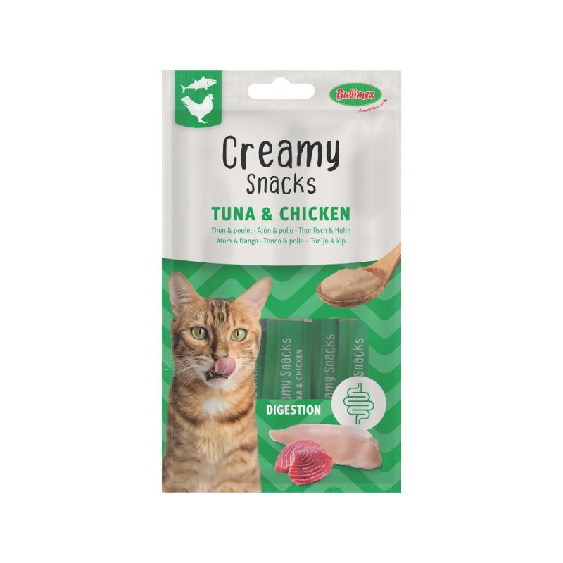 BUBIMEX CREAMY SNACK LIQUIDO GATO ATUN Y POLLO 12 X 60 G