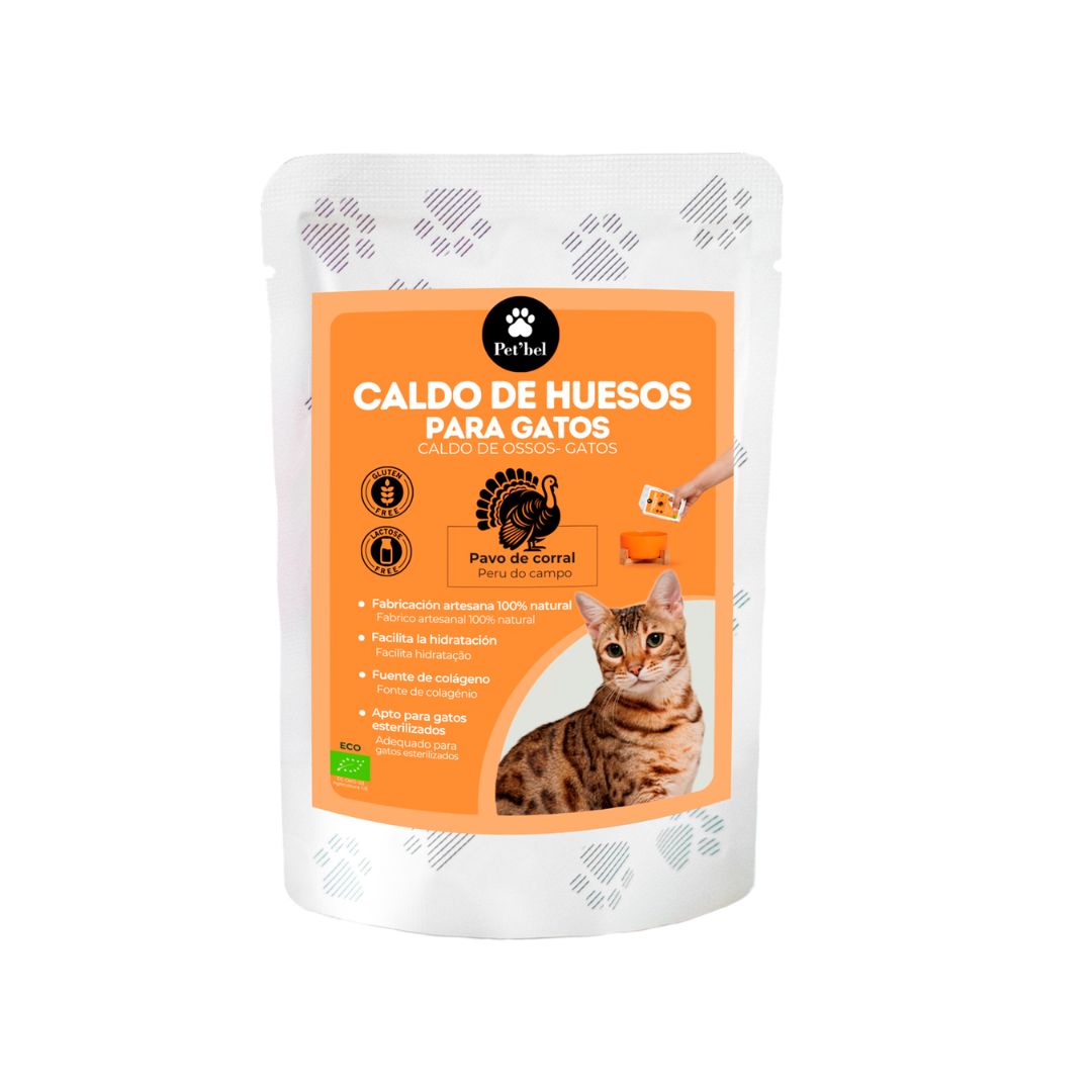 CALDO DE HUESOS DE PAVO PARA GATOS ECO PET'BEL 20X100 ML