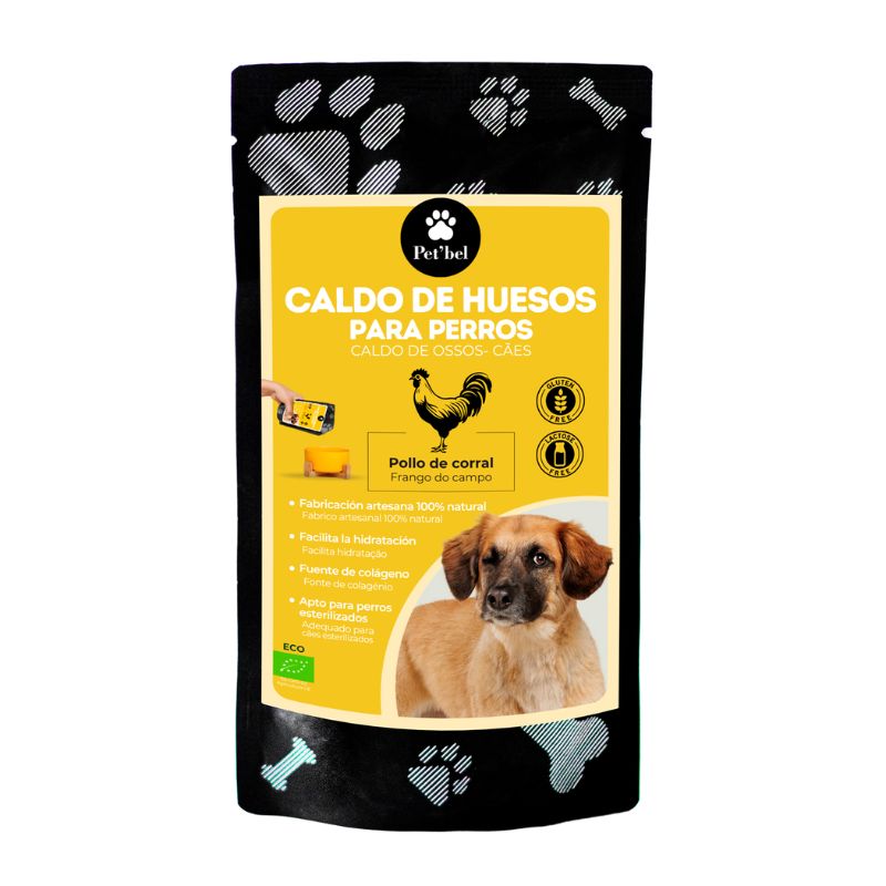 CALDO DE HUESOS DE POLLO PARA PERROS ECO PET'BEL 18X230 ML
